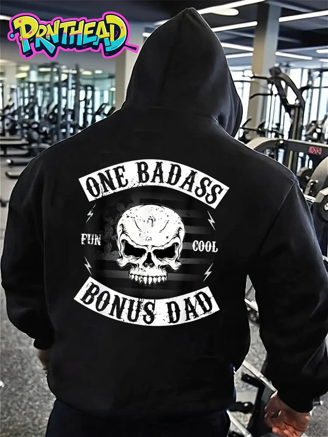 2025 Neuer Herren-Kapuzenpullover mit lockerer Passform und langen Ärmeln, mit Rückenprint (Größen S - 3XL, Unisex Plus Size) Hoodie, mit einem