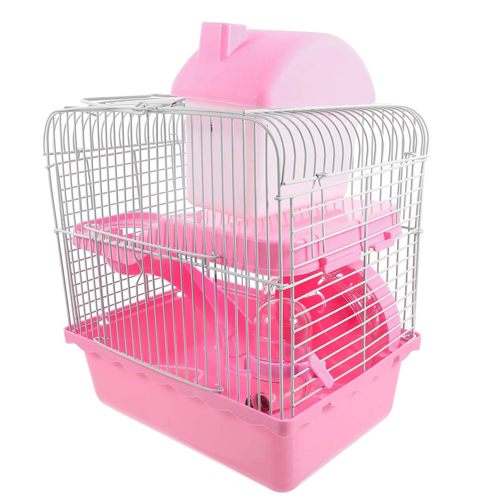 Double Layer Hamster Cage Large Space Plastic Tray Removable Cage Small Pet Villa Dwarf Hamster