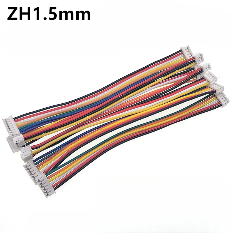 10PCS JST ZH1.5 ZH 1.5mm Wire Cable Connector 2/3/4/5/6/7/8/9/10/12 Pin 1.5MM Pitch Plug 10CM/15cm/20cm/30CM Wire Length 28AWG