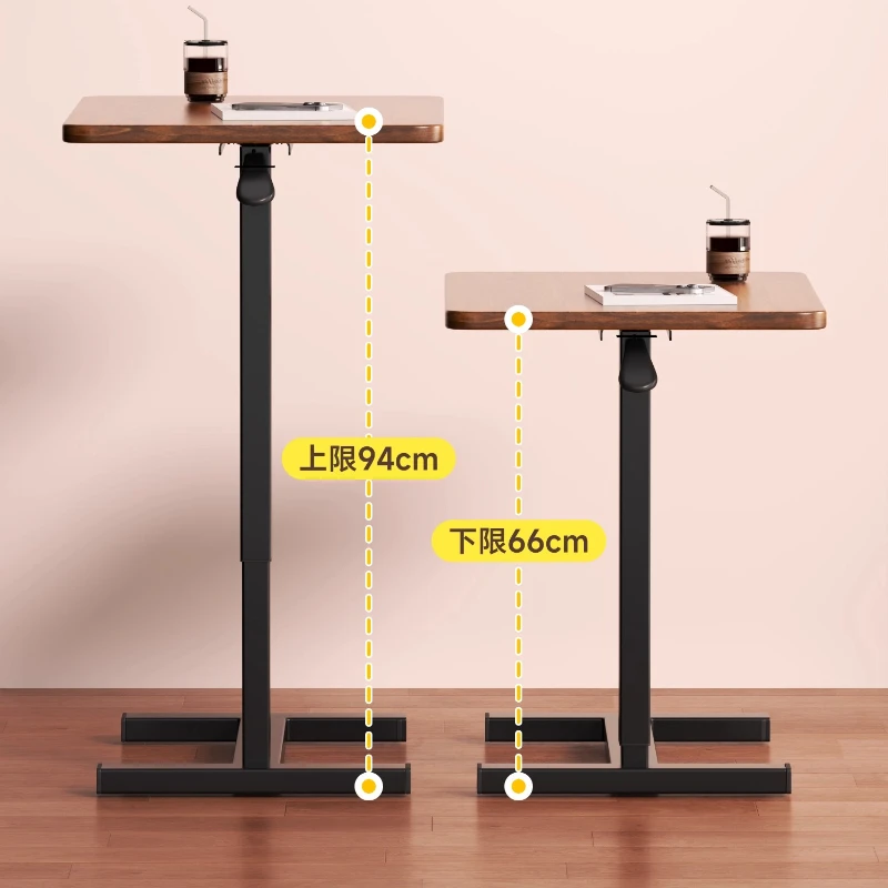 Adjustable Height Movable Computer Desk Compact Portable Sofa Table for Home Living Room Foldable Bedside Work Station