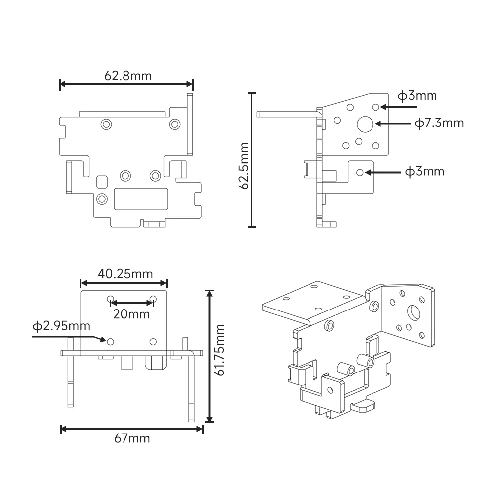 X 축 레일 수정 업그레이드 키트, 선형 레일 가이드, 엔더 3 V3 SE 3D 프린터 기계 액세서리, MGN9H 300mm