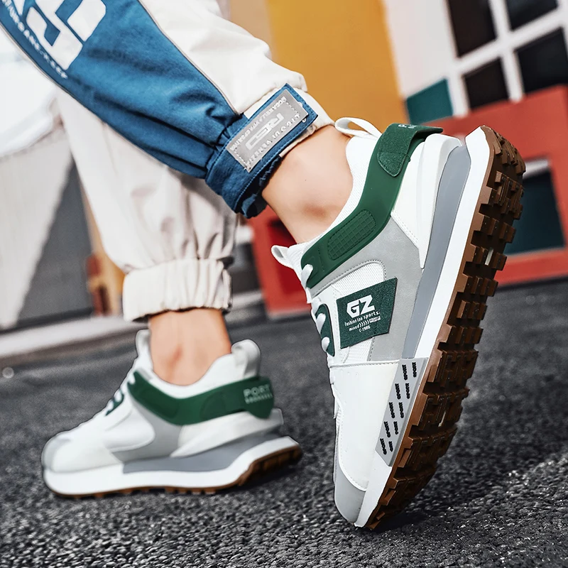 Men's Casual Shoes, Fashionable Sports Shoes, Classic and Stylish Low-Top Lace-Up Shoes, Lightweight, Comfortable and Breathable