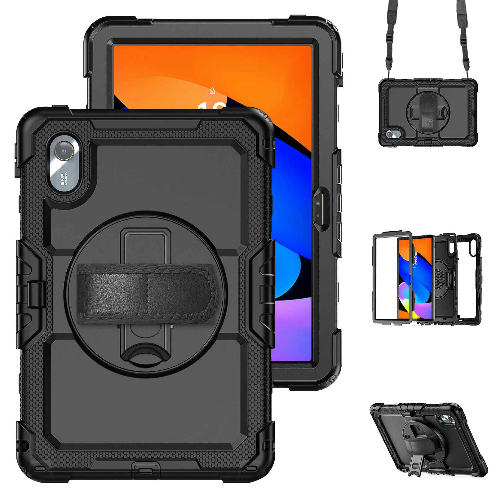 Shockproof Case For Lenovo Xiaoxin Pad 11 2025 TB336FU TB336ZU 2024 Tab M11 K11 TB330FU Armor Kickstand Cover Shoulder Strap
