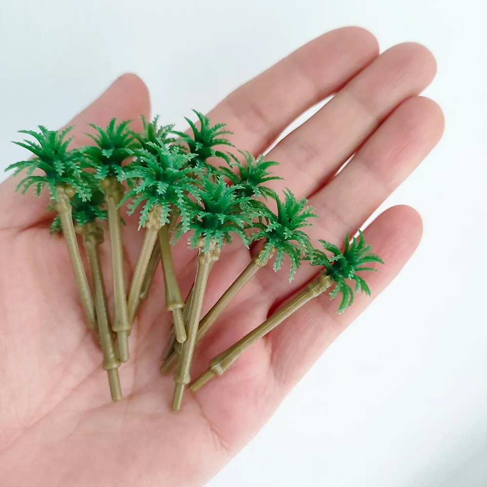 

10Pcs Coconut Palm Tree Model Kit DIY Park Rainforest Train Railroad Decoration Building Sand Table Layout Diorama Accessory