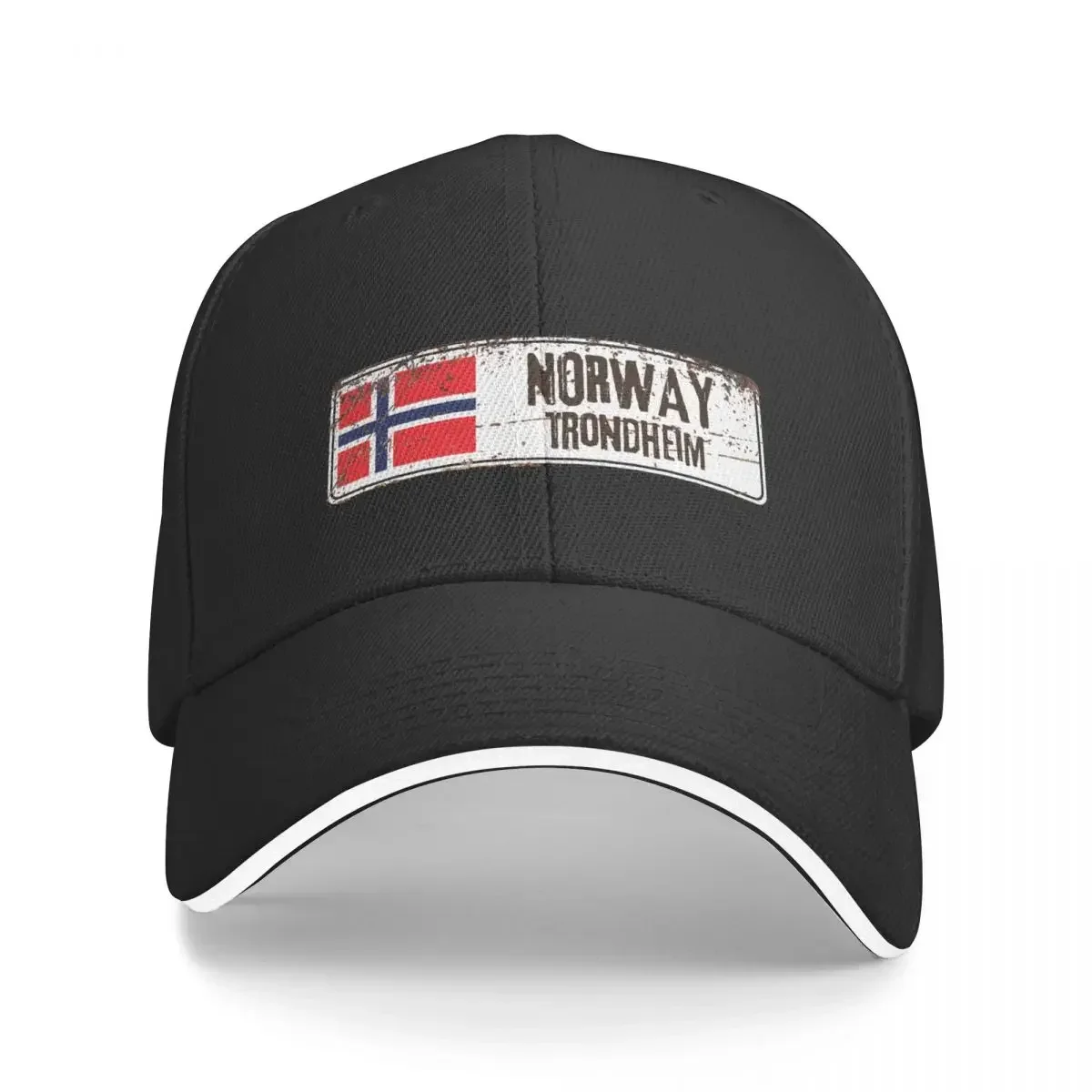 Trondheim Norway Flag Vintage Design Baseball Cap Luxury Hat Uv Protection Solar Hat Sunhat Women's Beach Men's