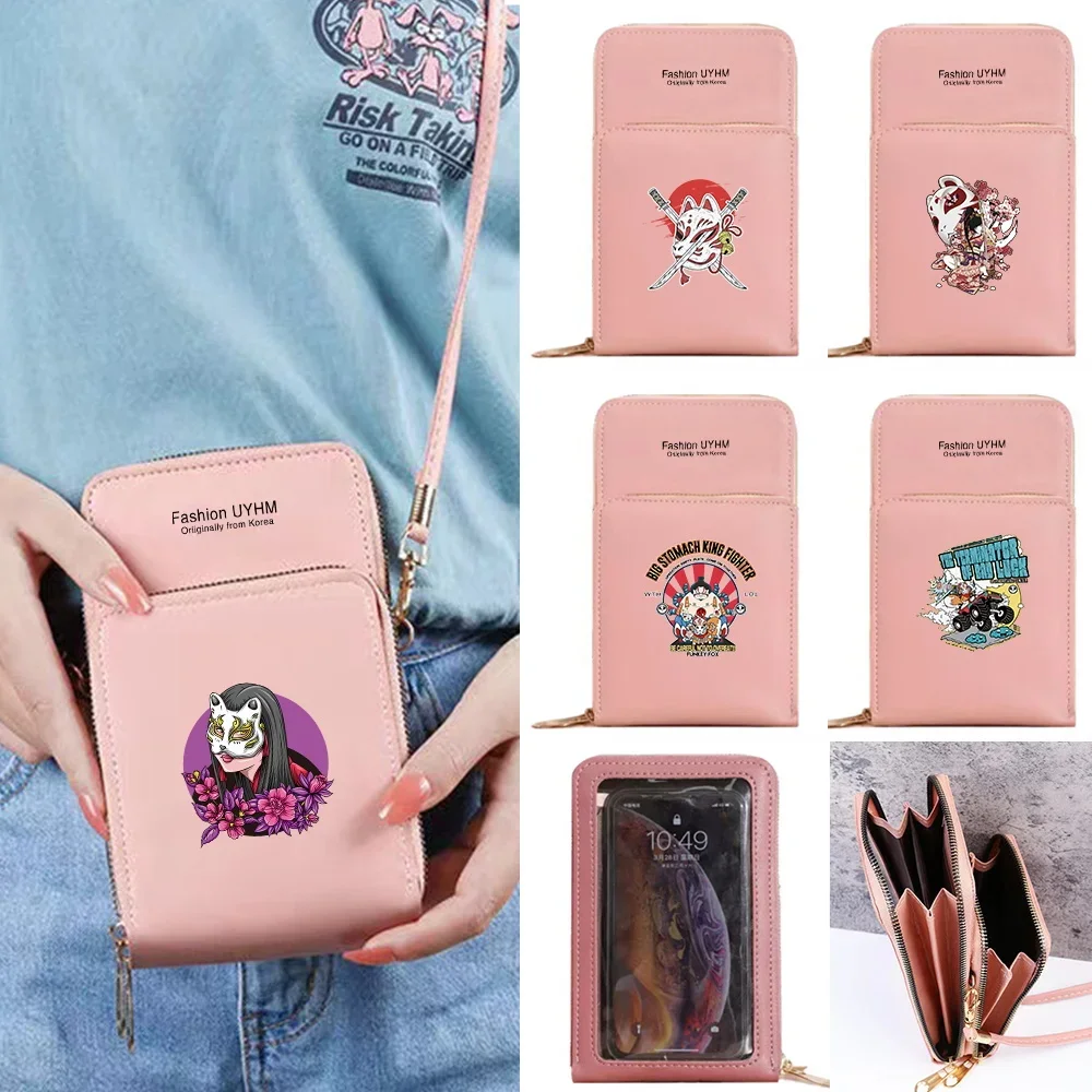 Shoulder Bags Touch Screen Phone Bags For Women Case Card Organizer Luxury Bag Phone Purse Messenger Pouch Handbag Mask Pattern