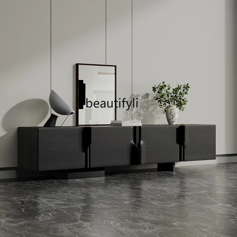 

zxqxzItalian light luxury TV cabinet, home living room against the wall floor storage, solid wood audio-visual cabinet