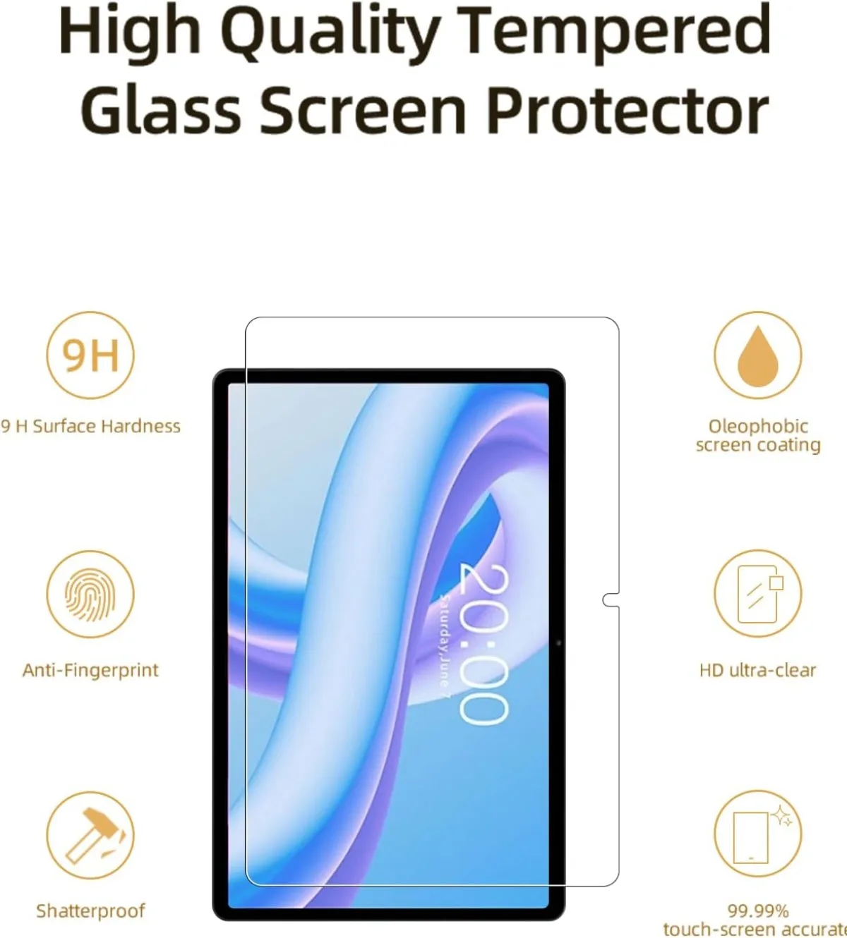 2Piece Tempered Glass Screen Protector for OPPO Pad SE Tablet 11 Inch Glass Film HD Clear Anti-Scratch & Sensitive 9H Hardness
