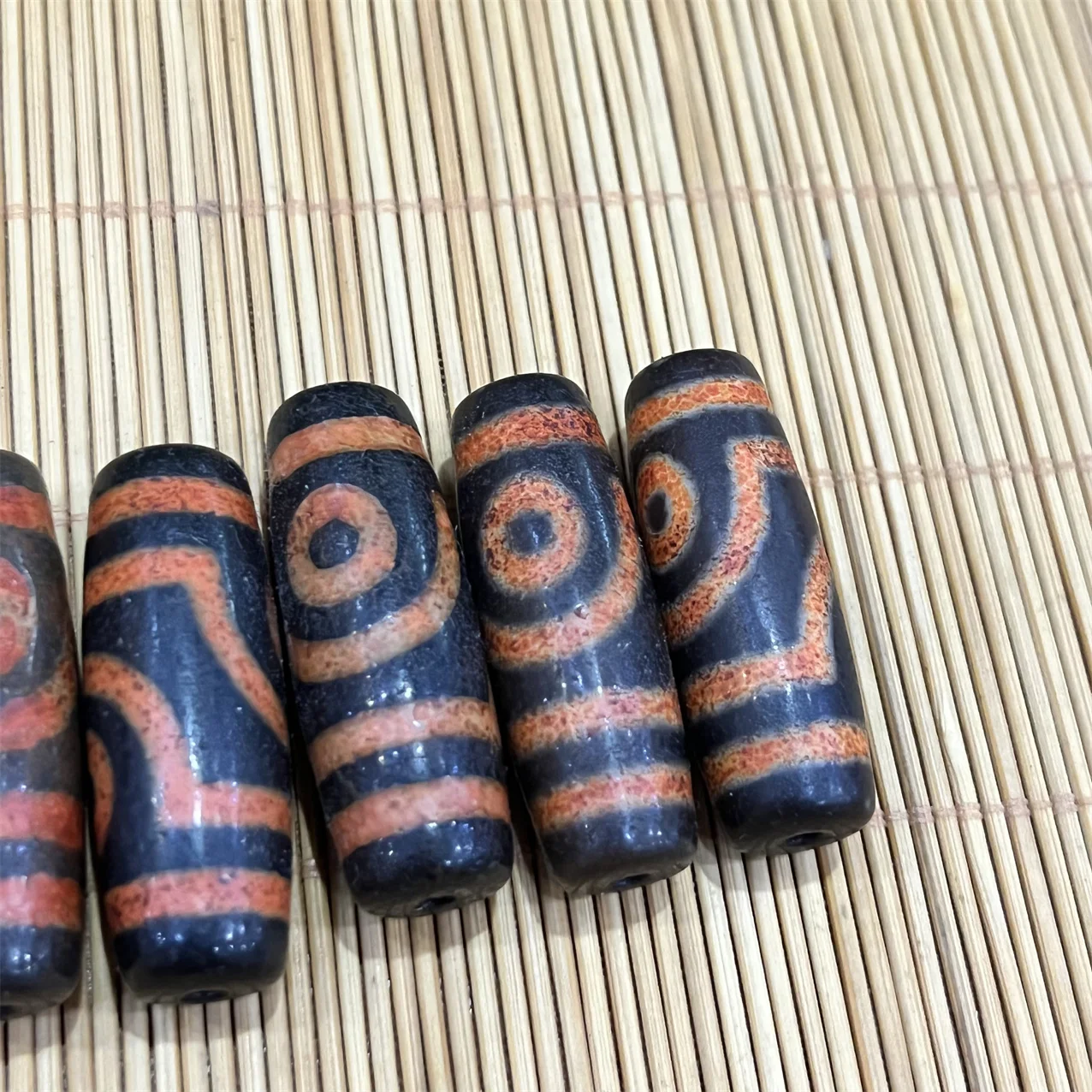 1pcs/lot Bijoux charms abalorios jewelry making Tibetan agate old dzi ethnic style twoeye totem gemstone beads  rare reddish