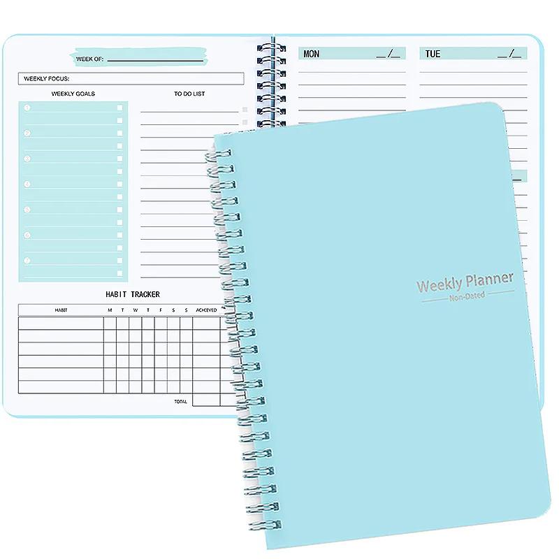 

A5 English Planner Organizer Spanish Agenda Notebook Bullet Daily Weekly Journal Schedule School for Office Stationery