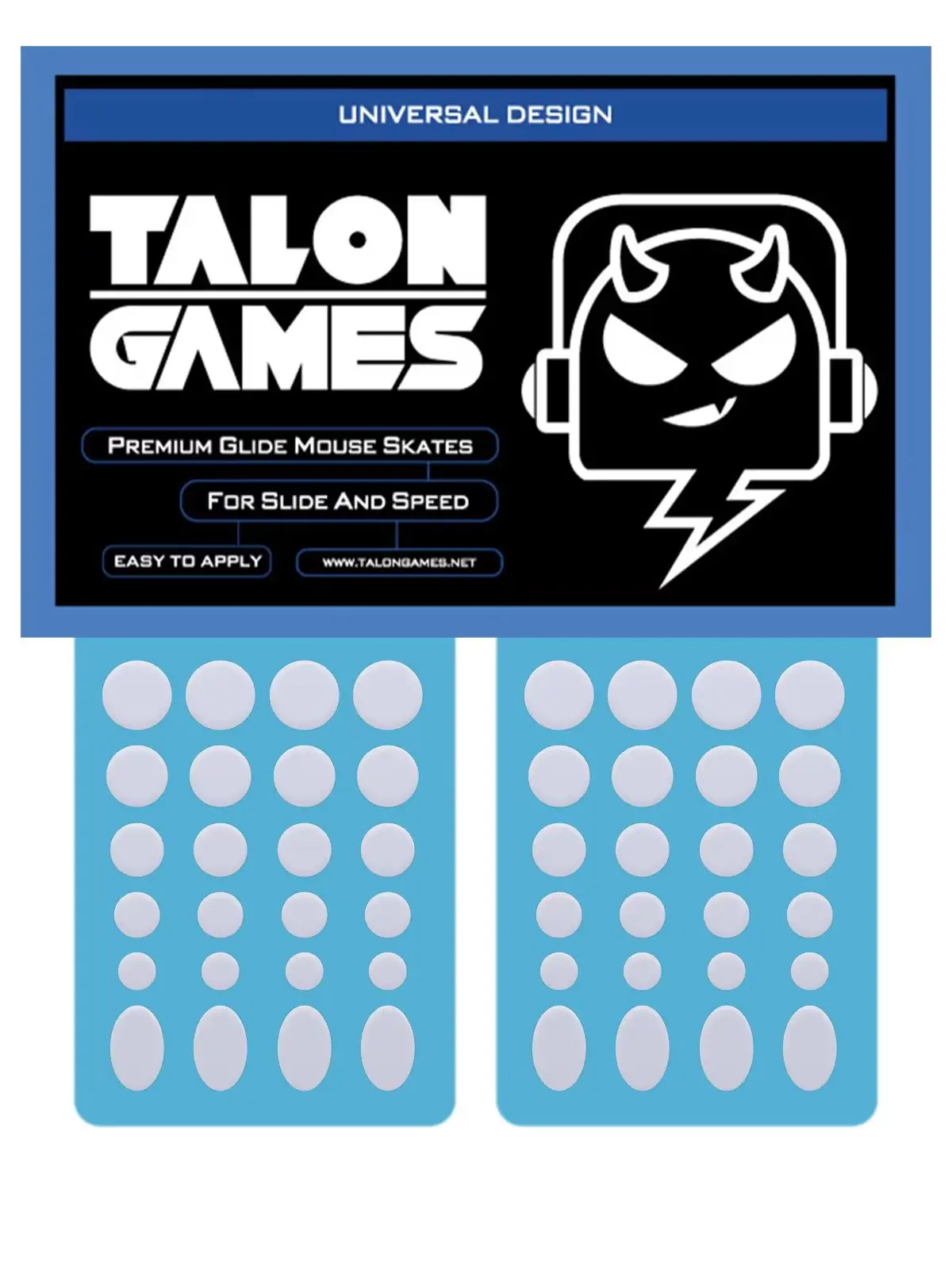 TALONGAMES Super Smooth Universele Muisvoetjes met Afgeronde Gebogen Randen voor Universeel Gebruik (5mm, 6mm, 7mm, 8mm, 9mm, 7 * 11mm Wit)