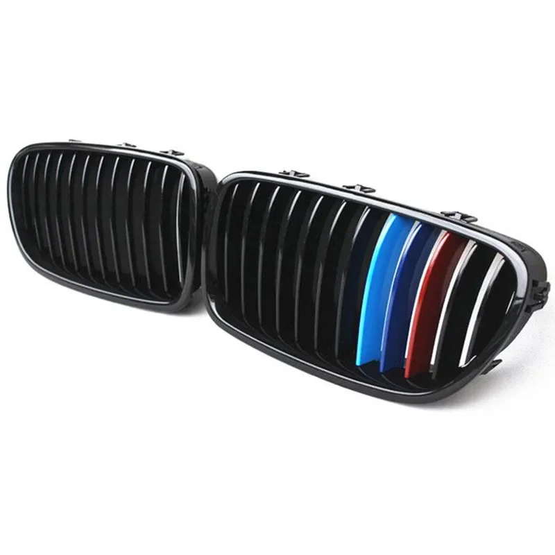 Fit for BMW 5 Series F10 2010 + 520i 523i 525i 530i 535i  Glossy Black Racing Grills ABS M Look Front grills grille