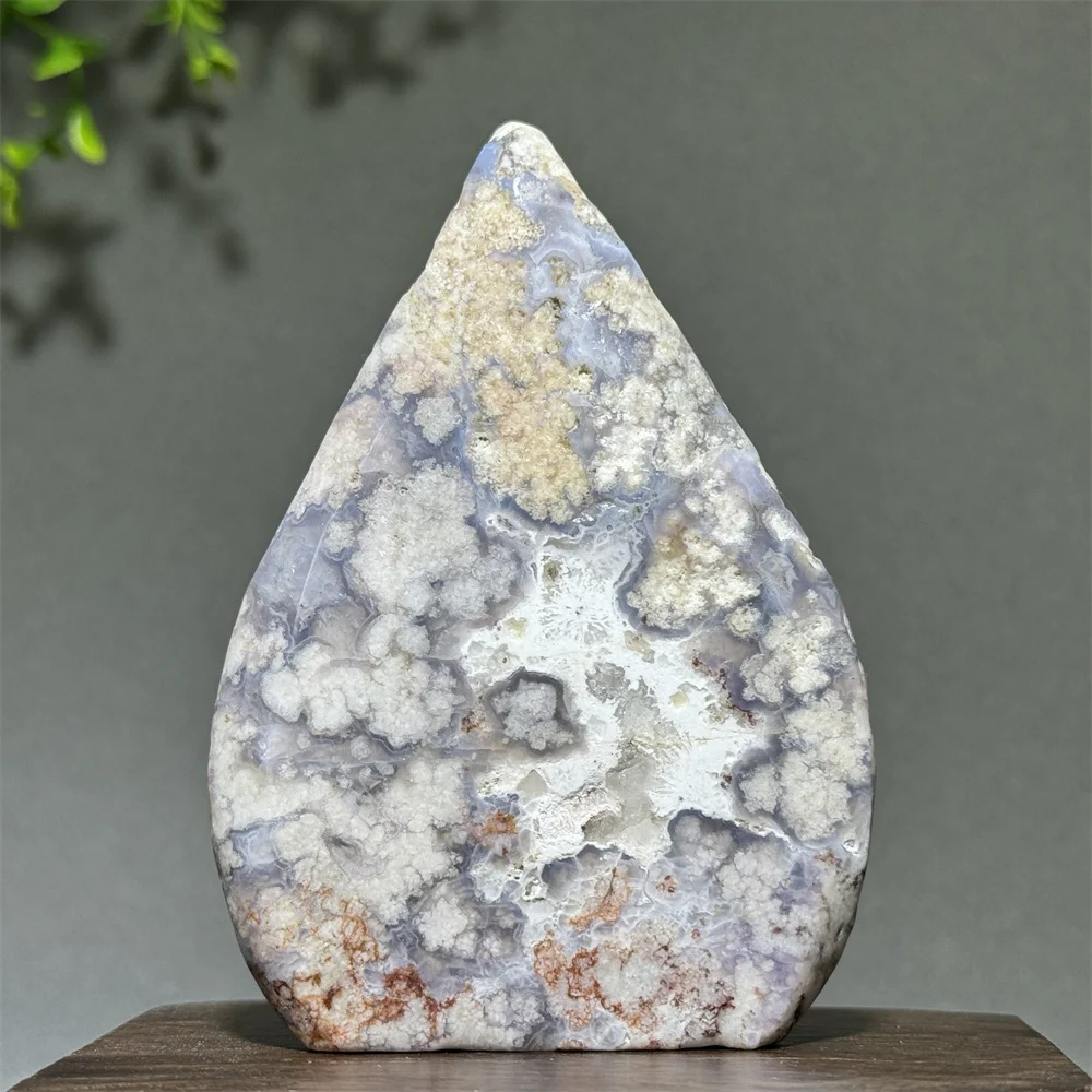 Natural Sapphire Blue Cherry Agate Free-Form Torch Home Energy Decoration Gift Collection Reiki Therapy  Meditation Witchcraft
