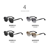Rimless Active Polarized Sunglasses Men Large Frame Metal Square Cycling Sun Glasses Sports Outdoor Travel Eyewear T265