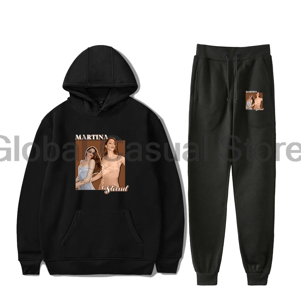 

Tini Stoessel Vintage Graphic Pullover Hoodie Jogger Pants Two Piece Set Sweatshirts+Sweatpants Men Women's Set