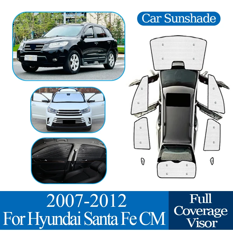 

Для Hyundai Santa Fe CM 2007 2008 2009 ~ 2012 автомобильный козырек от солнца с защитой от ультрафиолета, солнцезащитный козырек для окна, защитная доска, авто солнцезащитный козырек