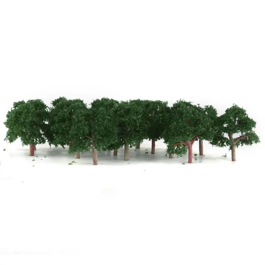 4cm modelo árvore floresta plantas fazendo acessórios escala z trem ferroviário cenário diorama ou layout, pacote de 25