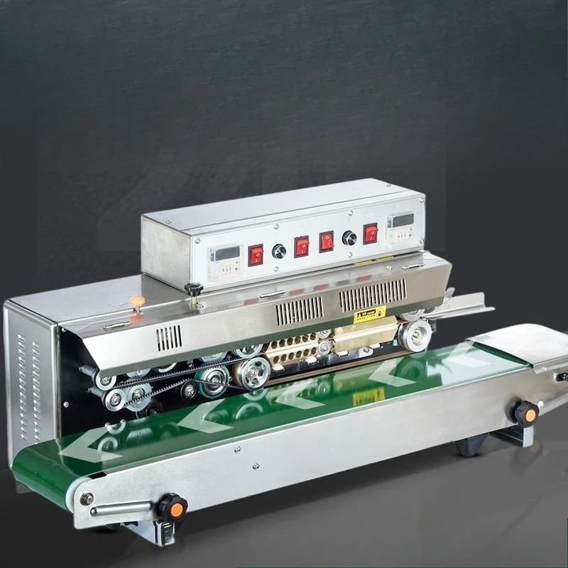 Automatic continuous type, ink wheel printing and sealing machine, plastic bag food aluminum bag heat sealing machine