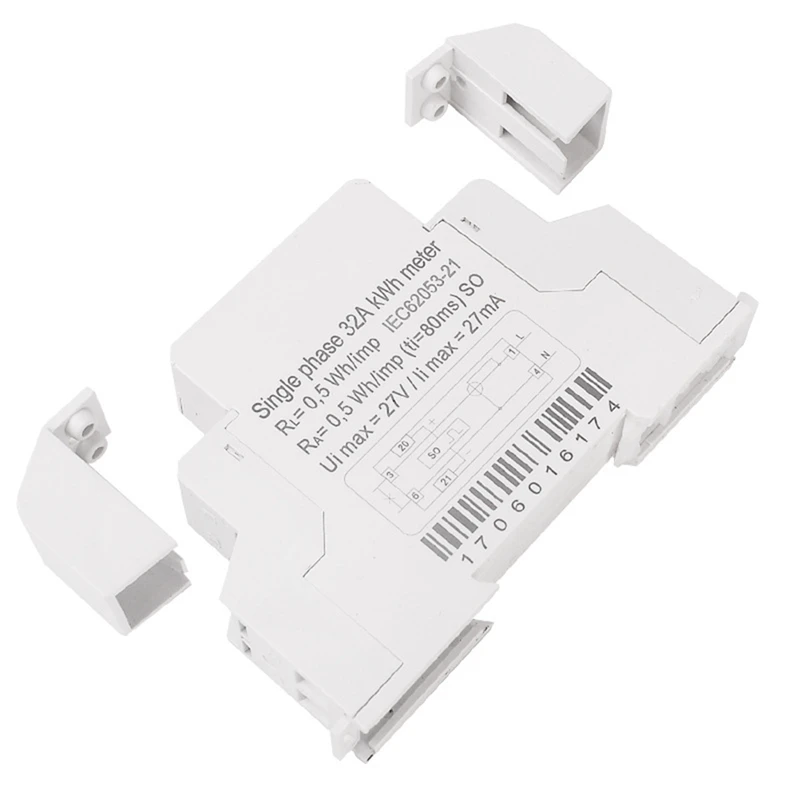 1 stuk Eenfase Wattmeter Energie Wattmeter LCD Digitale Display Elektriciteit Stroomverbruik Wattmeter Kwh 5-32A