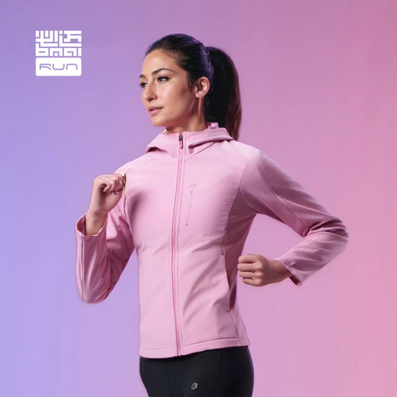 BMAI женские куртки для бега с капюшоном, зимняя дышащая ветрозащитная куртка для женщин, износостойкая ветровка, уличные пальто для фитнеса BMAI женские куртки для бега с капюшоном, зимняя дышащая ветрозащитная куртка для женщин, износостойкая ветровка, уличные пальто для фитнеса