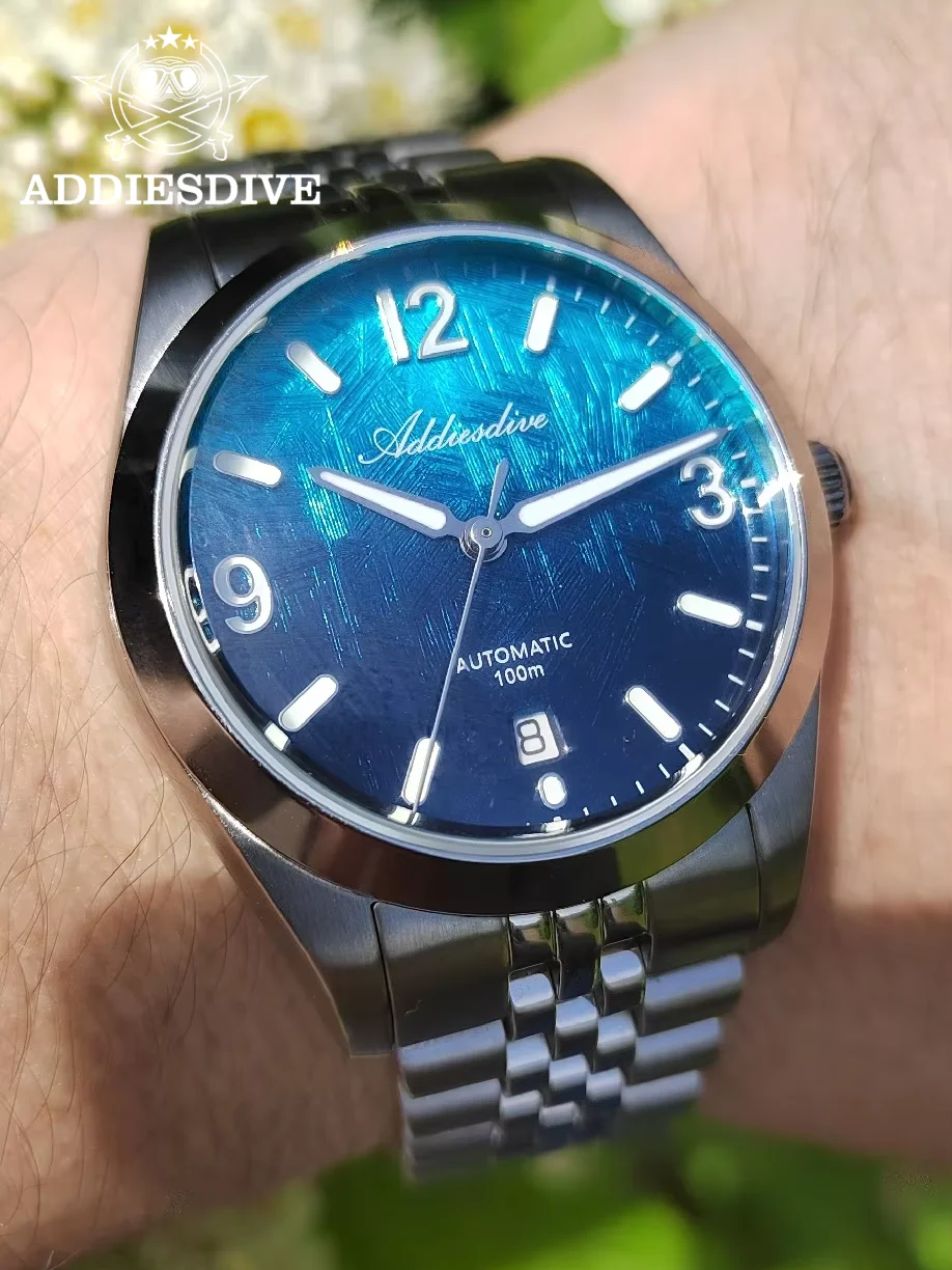 ADDIESDIVE Hot Sale AD2547 Watch For Men Sapphire Glass 10Bar Waterproof BGW9 Luminous Japan 8215 Automatic Mechanical Watches