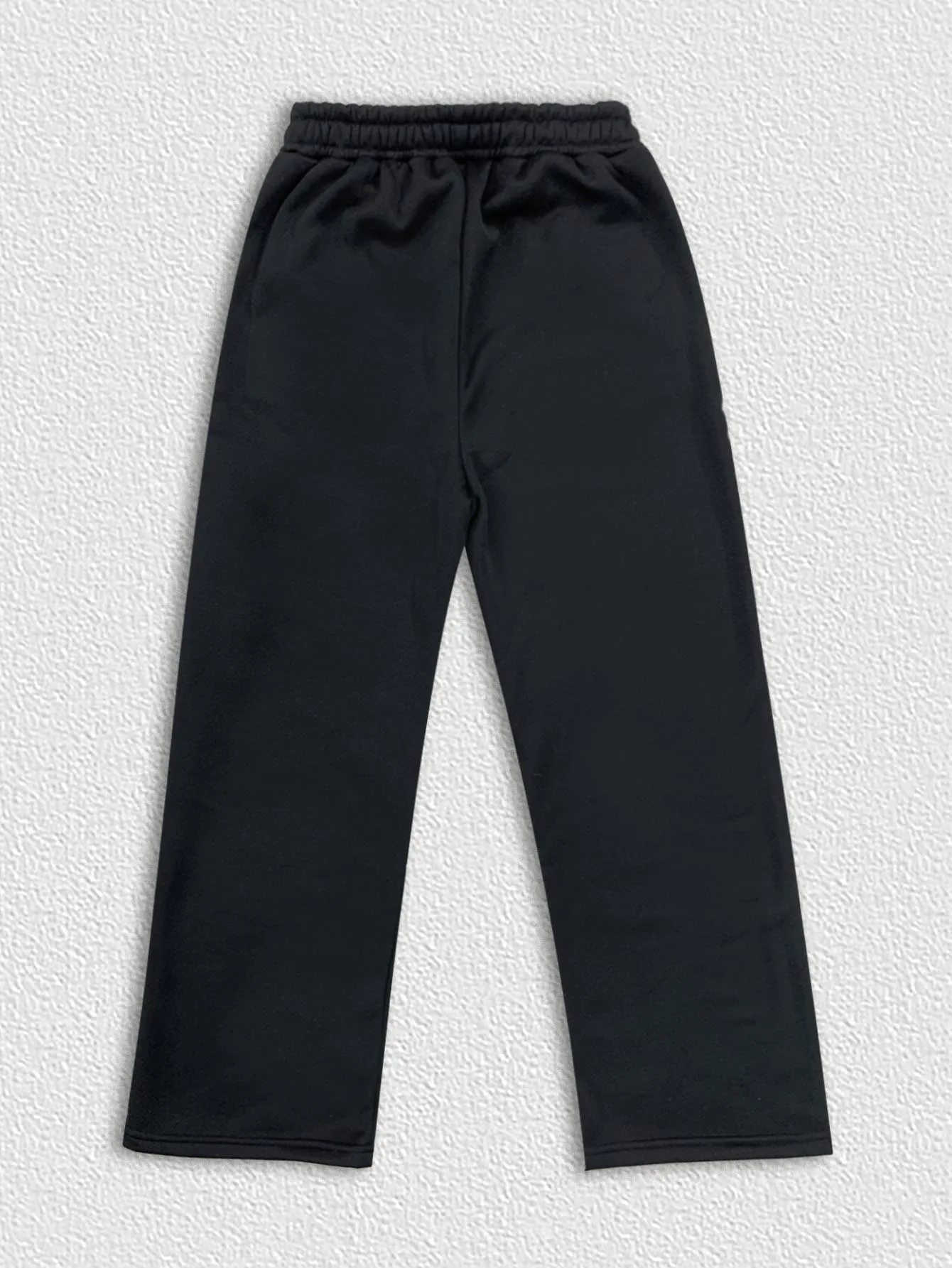 Unisex Elastic Waist Straight‑Leg Sweatpants Star Gothic Letter Small Print Side Pockets Loose Y2K Streetwear Casual Trous