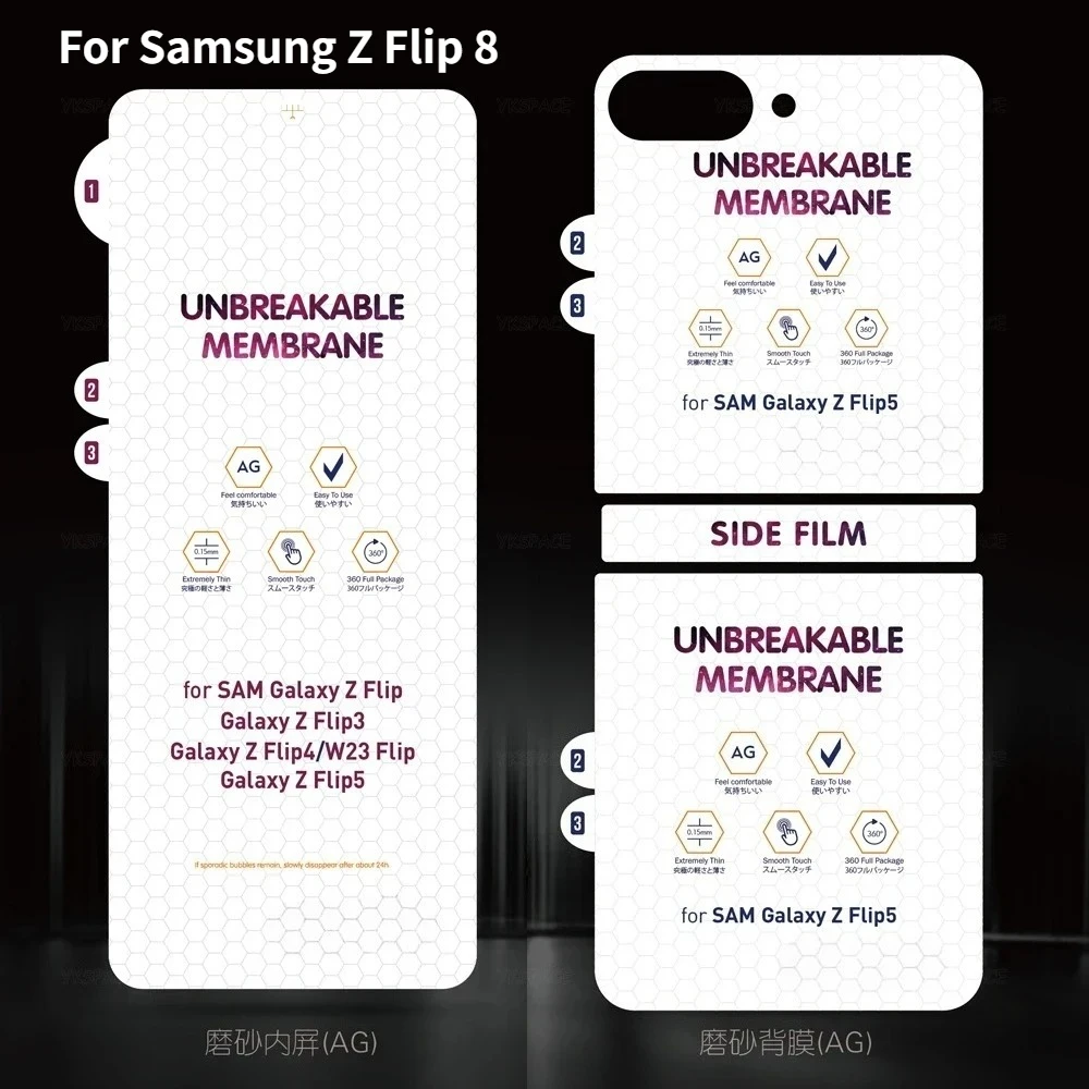 Original HD Matte UNBreakable Membrane Soft Hydrogel Film for Samsung Galaxy Z Flip 8 7 6 5 4 3 Transparent Screen Protector