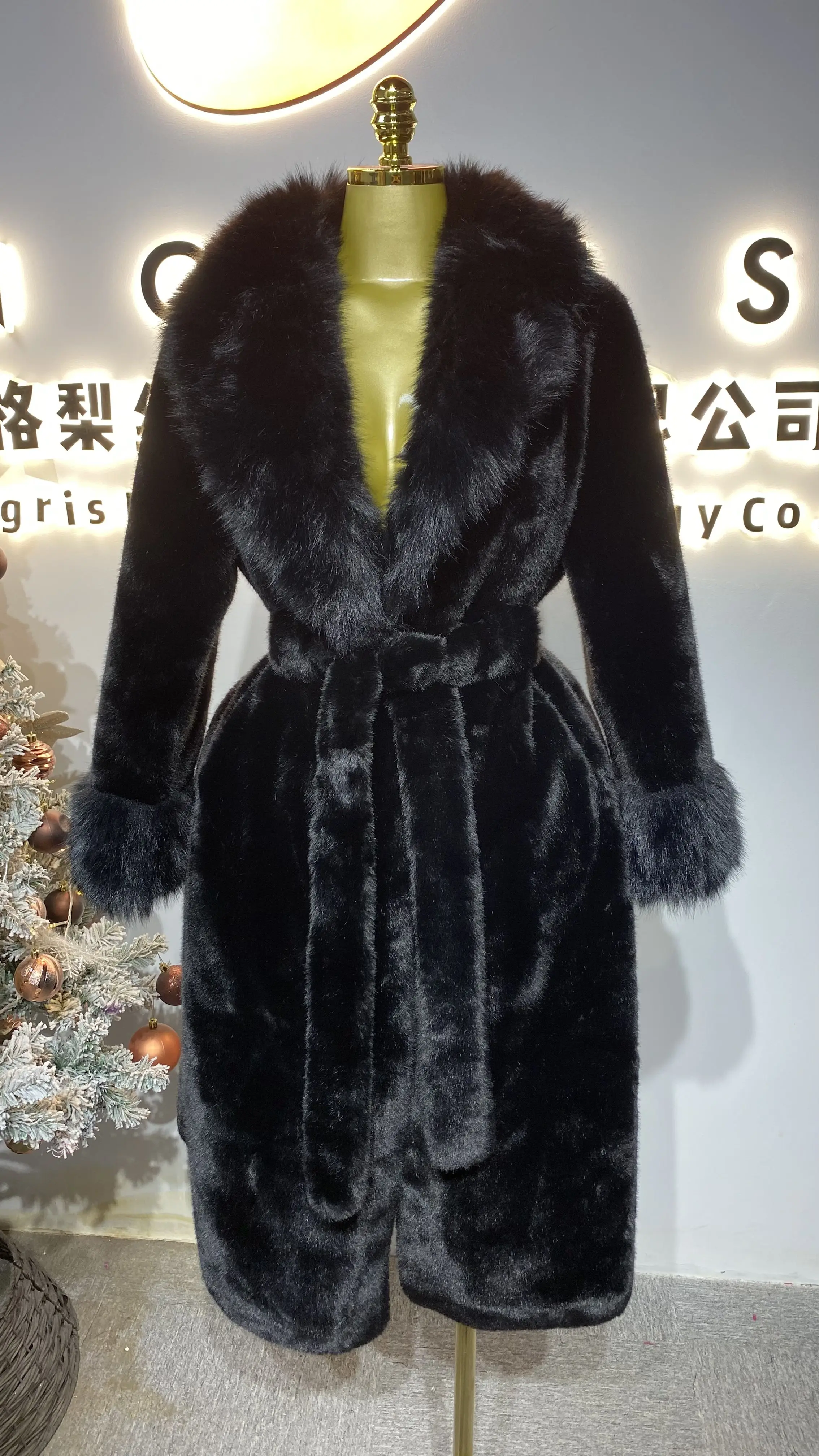 2025 New Design Casual Women's Faux Fur Coat, Winter Warm Plus Size Jacket-GZXX213