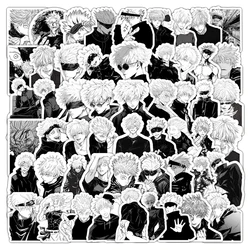 10/30/60pcs Jujutsu Kaisen Satoru Gojo Anime Stickers Black White Decals Laptop Phone Suitcase Cool Waterproof Sticker Kids Toys