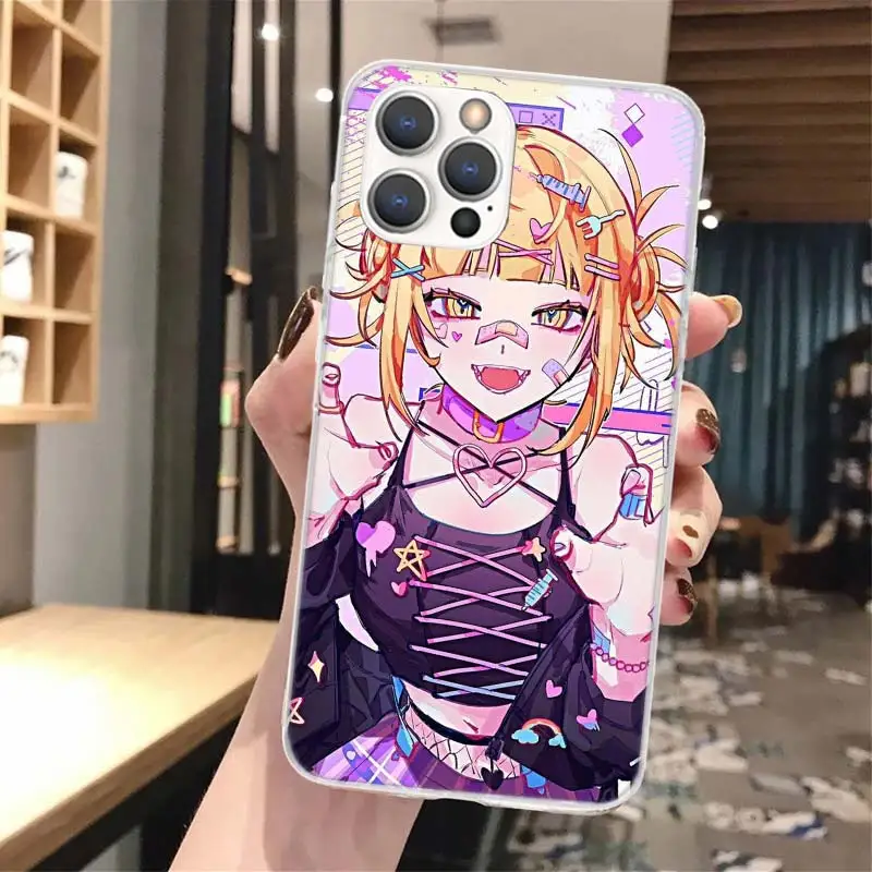 MHA Himiko Toga Soft Phone Case For iPhone 16 15 14 13 12 11 Pro Max X XR XS 7 Plus 8 + SE 2020 Pattern Customized Cover 15 14 1