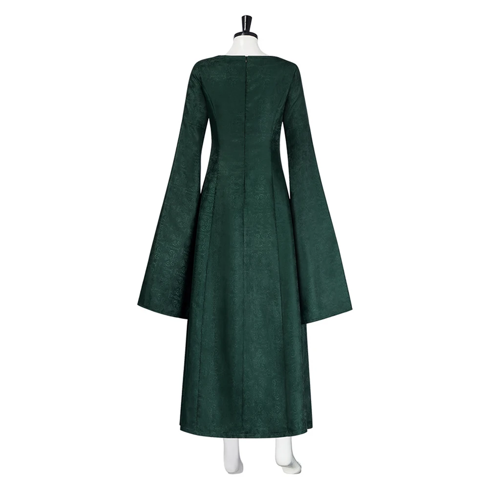 Alicent Cosplay Hightower Costume Women Fantasy Green Dress Movie Prince Dragon Roleplay Clothing Halloween Carnival Party Suit
