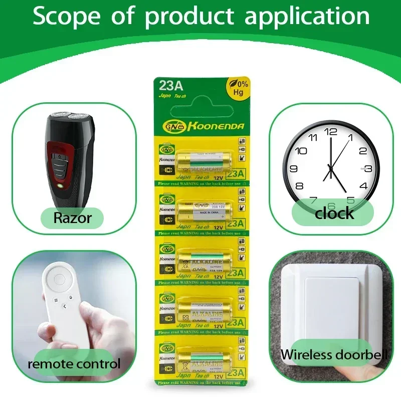 23A A23 12V Alkaline Replacement Battery L1028 21/23 E23A K23A V23GA GP23A RV08 LRV08 For Remote Control Mouse Flashlight