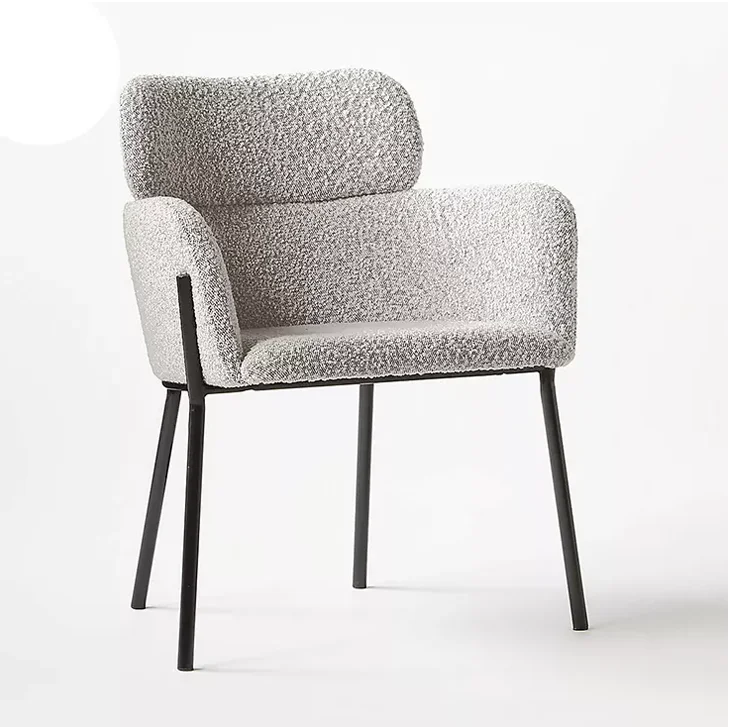 Luxury High End Dining Chairs Modern Cafe Furniture Boucle Dining Chair In Hotels For Restaurants And Coffee Shops