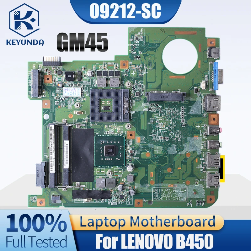 

For LENOVO B450 Notebook Mainboard 09212-SC GM45 Laptop Motherboard Test