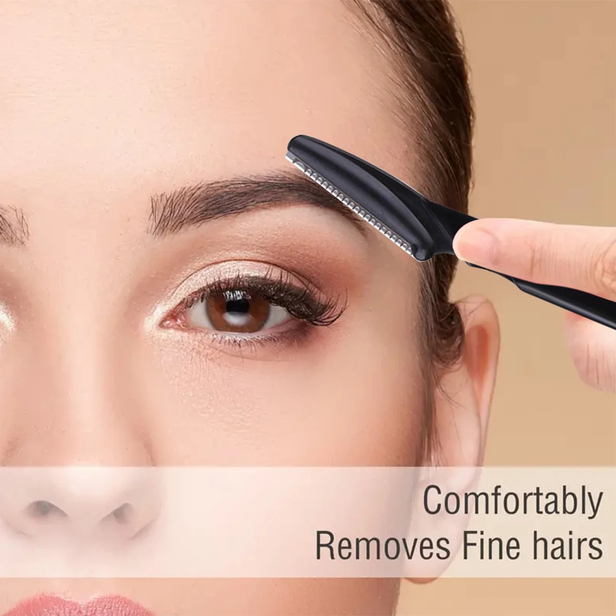 30 unidades/garrafa de lâminas de sobrancelha com recipiente, aparador de sobrancelhas faciais em estojo, remoção de pelos, lâminas seguras, ferramentas de corte