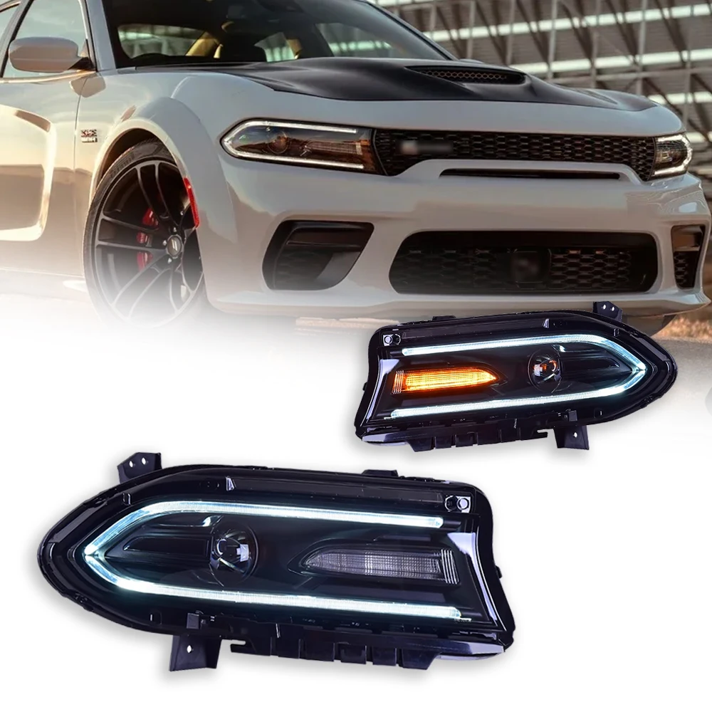 Dynamic Signal Head Lamp Automotive Accessories Upgrade Modified New LED For Dodge Charger 2015-2019 Headlights