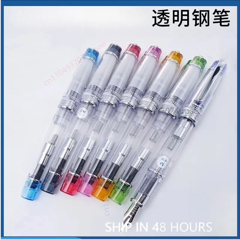 For PILOT FPRN-350R Transparent Perla Fountain Pen Complete With CON40 Ink Converter Daily Writing Calligraphy Ink Pen
