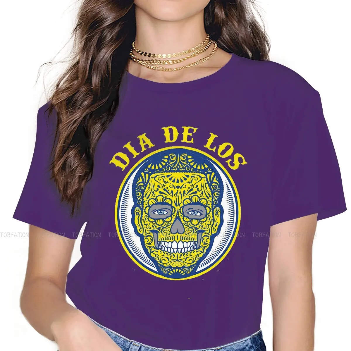 Dia De Los Warriors Steph Curry Classic  4XL TShirts Day of The Dead The Need to Feed Female Graphic Fabric Tops T Shirt O Neck