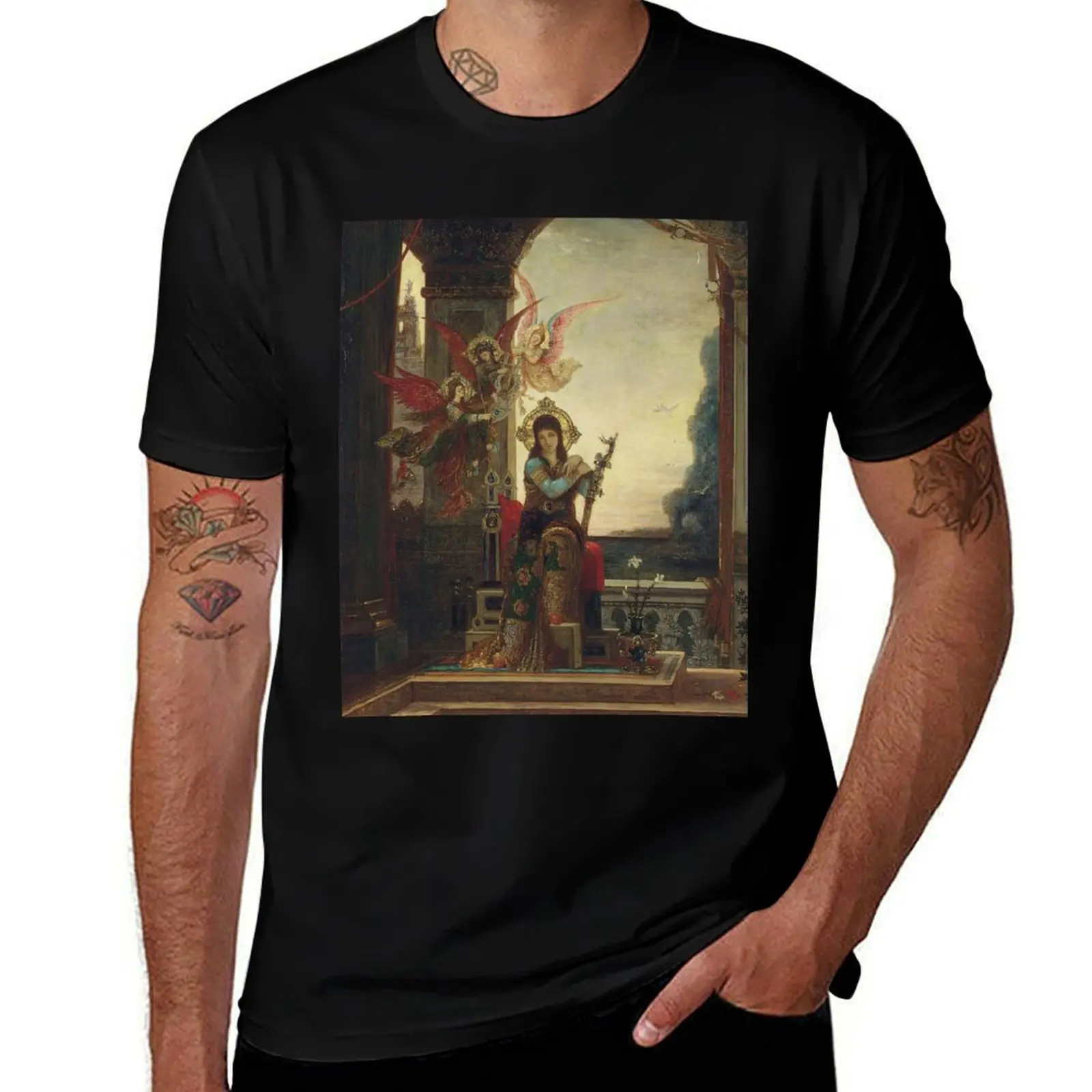 sainte cecile et les anges de la musique - gustave moreau T-Shirt Fashion Casual Short Sleeve T-Shirt