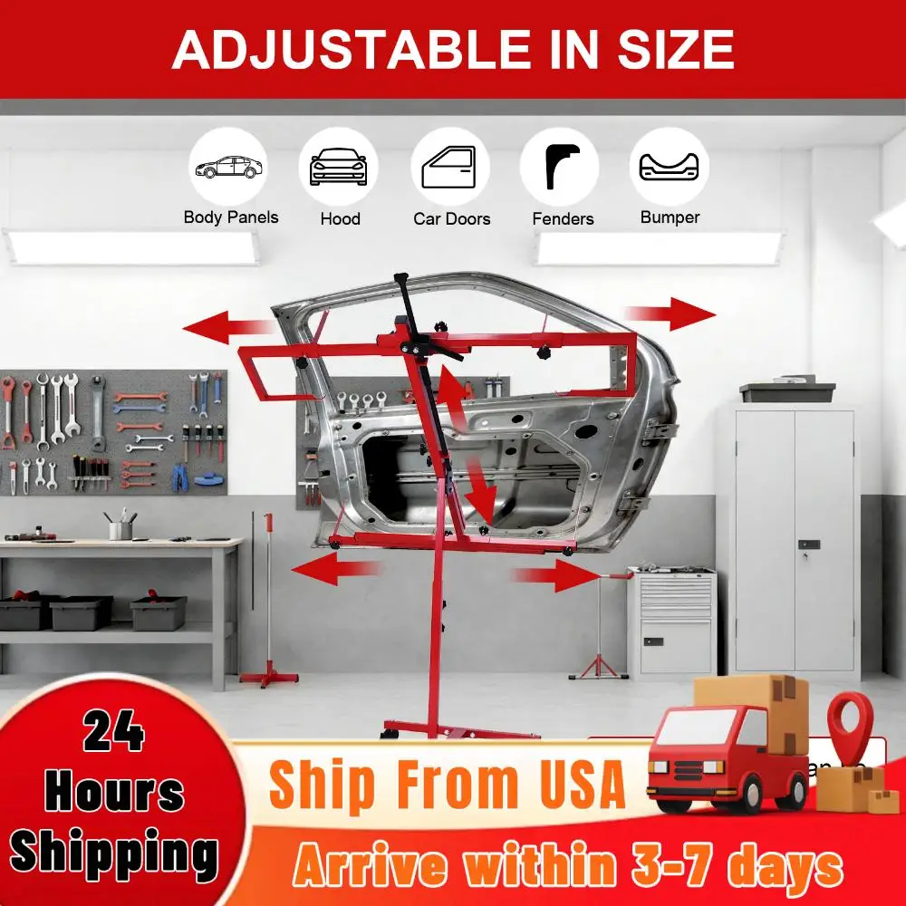 

Многофункциональная подставка для капота с регулировкой на 90 градусов, вращающаяся, на 4 колесах, для подвешивания автомобильных панелей, крыльев, бамперов, автозапчастей