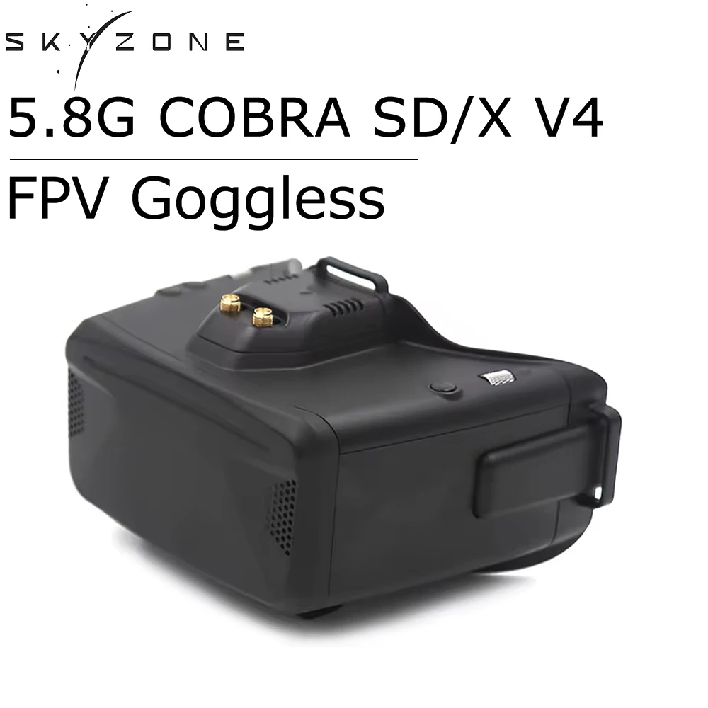 Skyzone Cobra X CobraX V4 FPV Goggles 5.8 GHz 48CH Steadyview FPV Receiver 1280x720 LCD DVR สําหรับเครื่องบิน RC FPV Racing Drone