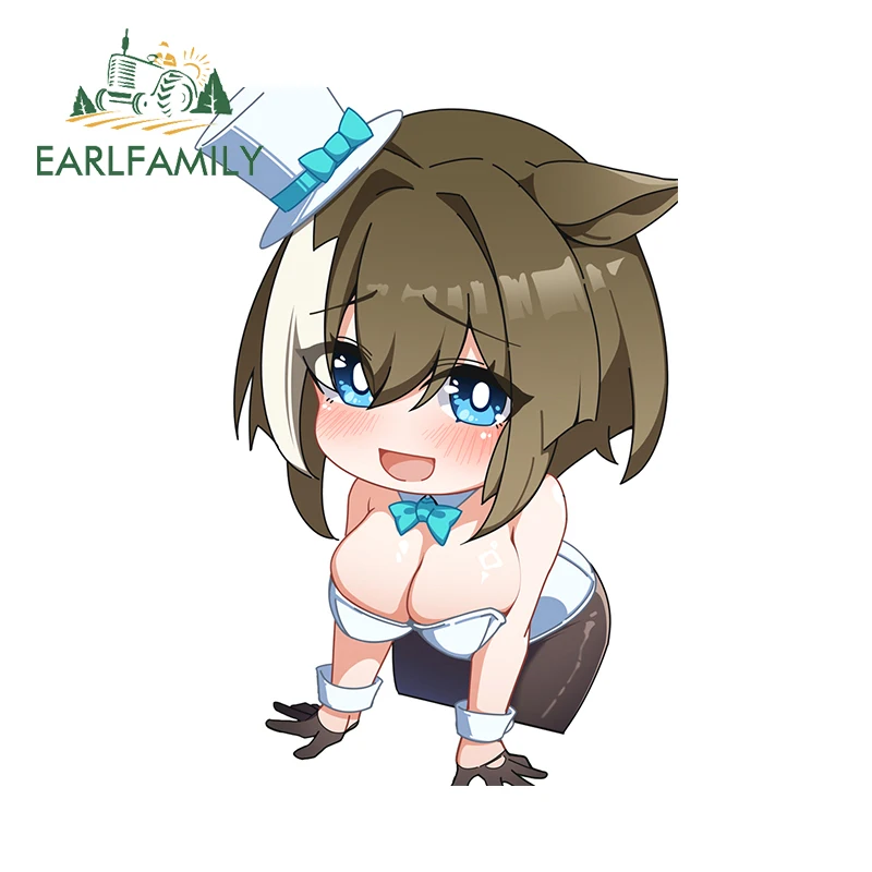 EARLFAMILY-pegatinas impermeables para ordenador portátil, 13cm x 9cm, Cheval Grand Chibi, accesorios para coche, calcomanía para portátil