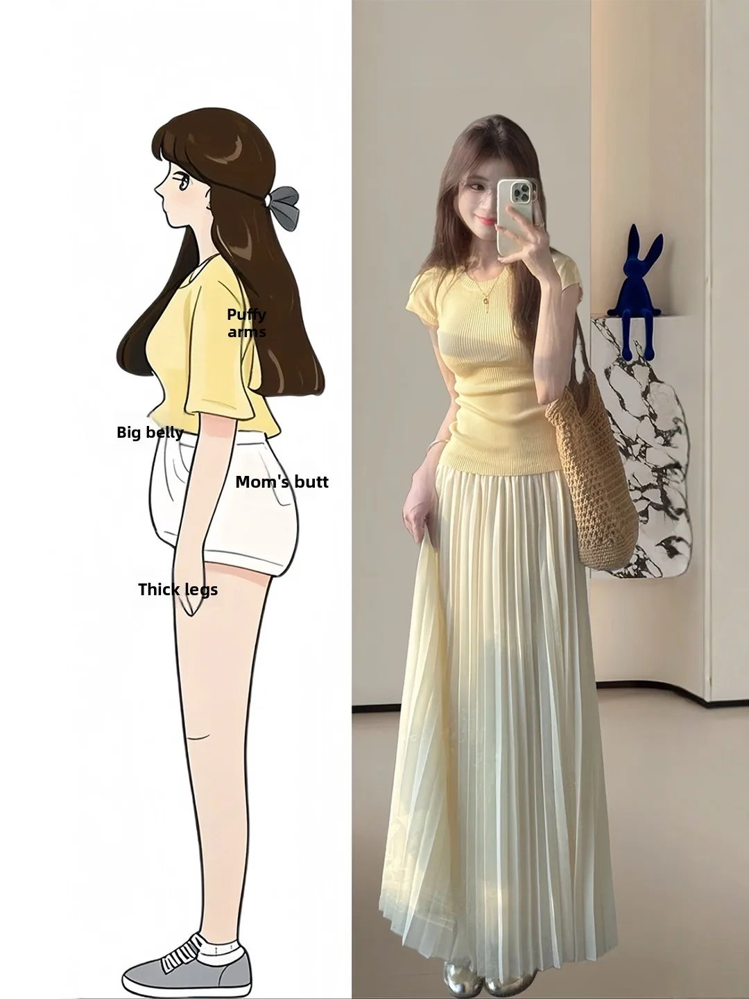 

Летний комплект из вязаного топа и юбки для женщин больших размеров: мягкий, омолаживающий, уникальный ансамбль для полных дам