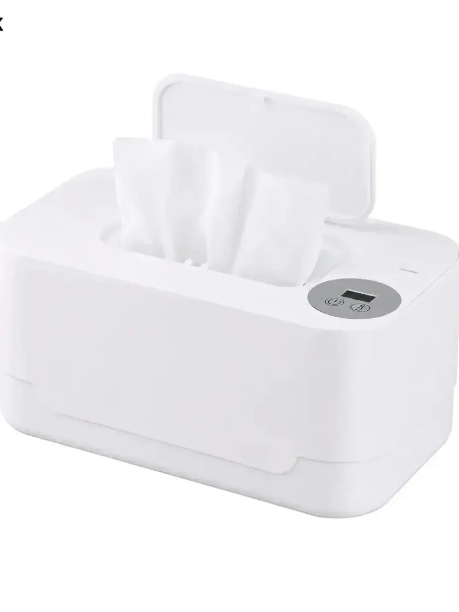 Portable Baby Wipe Warmer Heater with LED Display - USB Charging Wet Towel Dispenser Napkin Heating Box for Home And Car