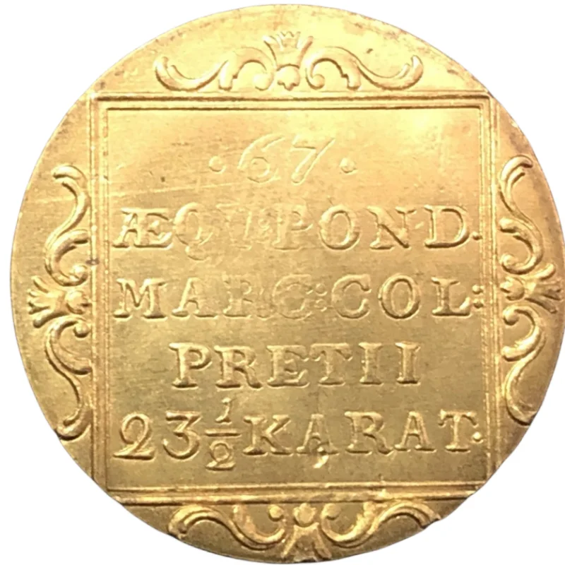 1819 Germany Free Hanseatic Cityp of Hamburg 1 Dukat Gold Copy Coin