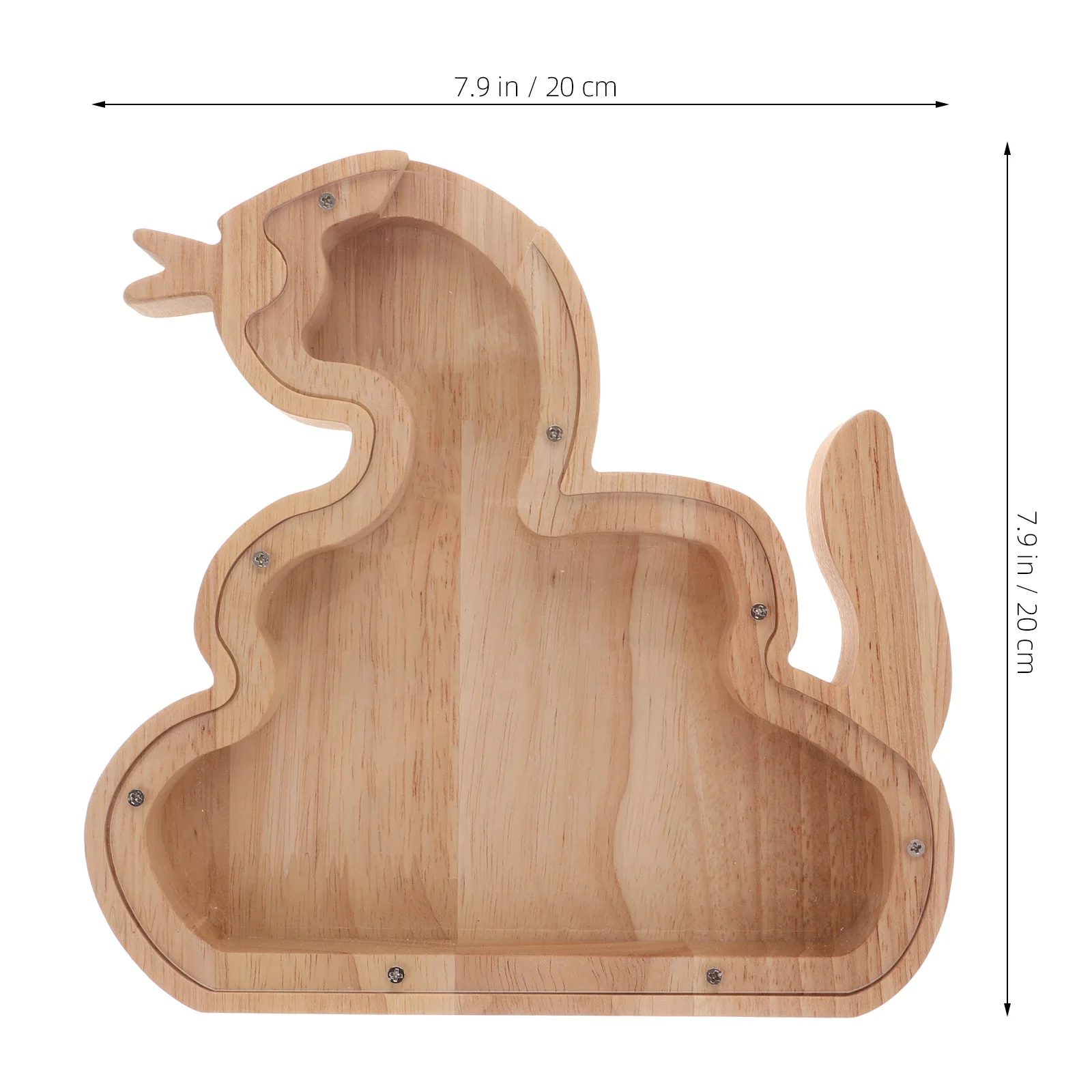 Tirelire en bois en forme de serpent pour garçons et filles, fenêtre de visualisation claire, rangement, tirelire en bois pour enfants