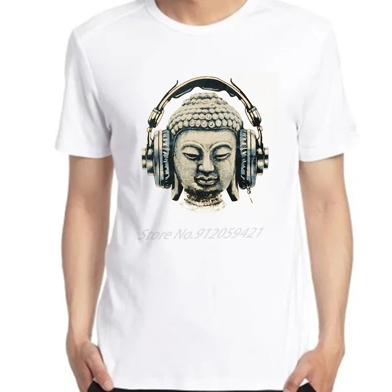 Banksy?Dj Buddha Music Art camisetas gráficas divertidas camisetas de manga corta de algodón de verano nuevas camisas y camisetas ropa para hombre