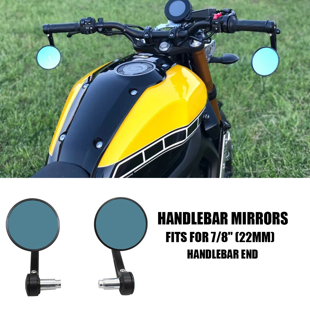 For MT07 MT09 MT10 R1 R3 TMAX530 R1200GS Accessories Motorcycle Universal HandleBar Mirrors Adventure VTX1300 VTX1800 Universal