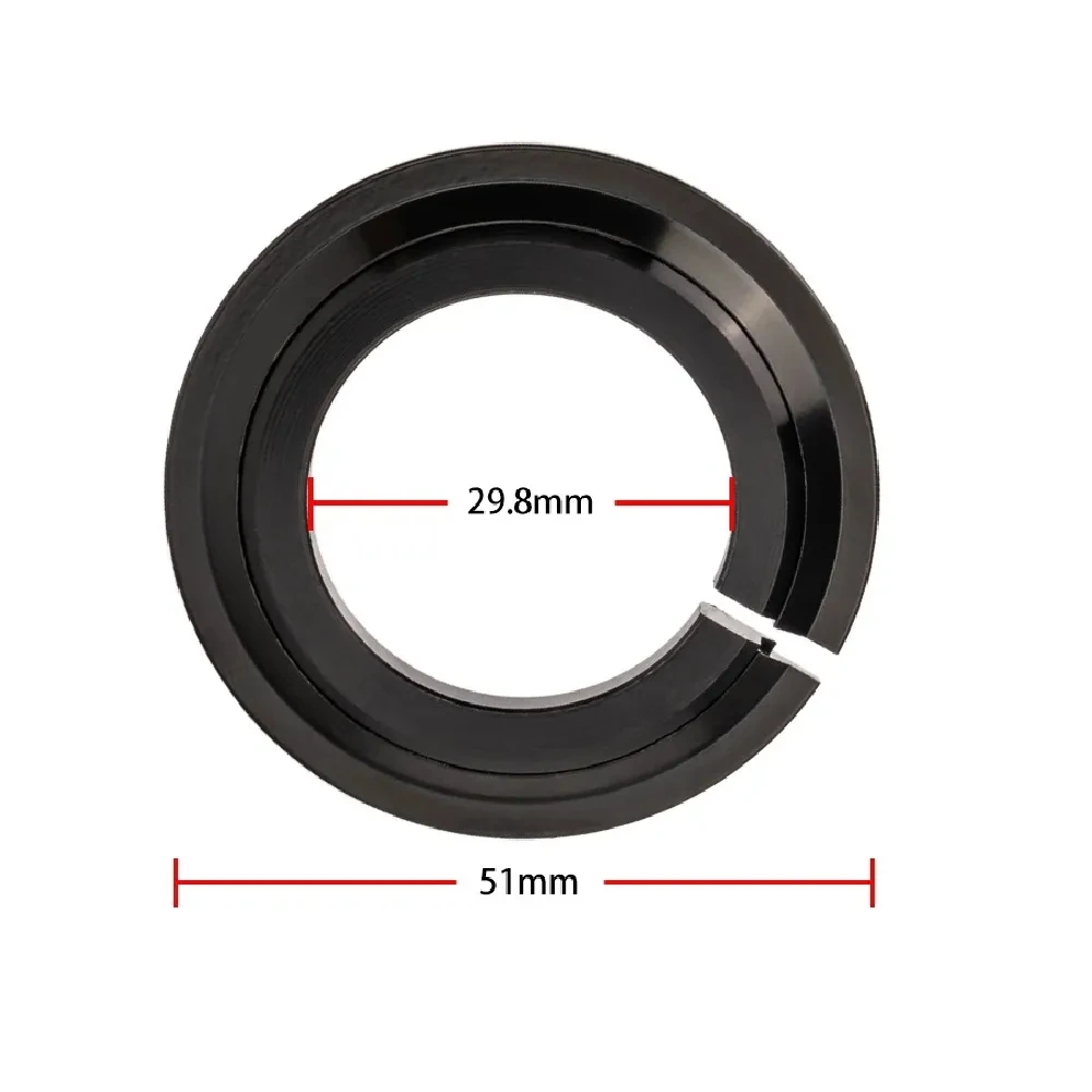 ZTTO 1.5inch Bike Headset Washer Bicycle 1 1/8 Headset Base Spacer Crown Race 28.6mm 39.8mm Tapered Fork Straight Fork 45 degree