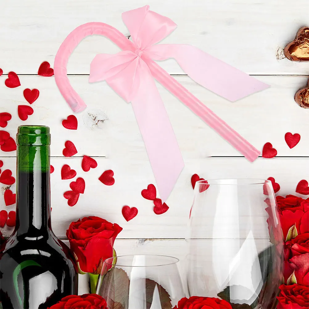 2Pcs Bogen Cane für Kinder Valentinstag Maskerade Ball Dance Performance Prop Elegante Roleplay Zubehör Bühne Cosplay Gehen